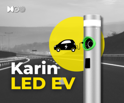 karin led ev 400x335 - Опори Rosa освітлюють вулиці та заряджають електричні автомобілі